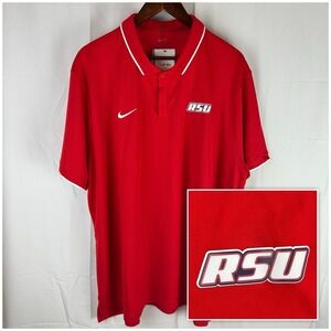 Rogers State Hillcats RSU Nike Dri Fit Polo Shirt Red Mens 3XL Golf